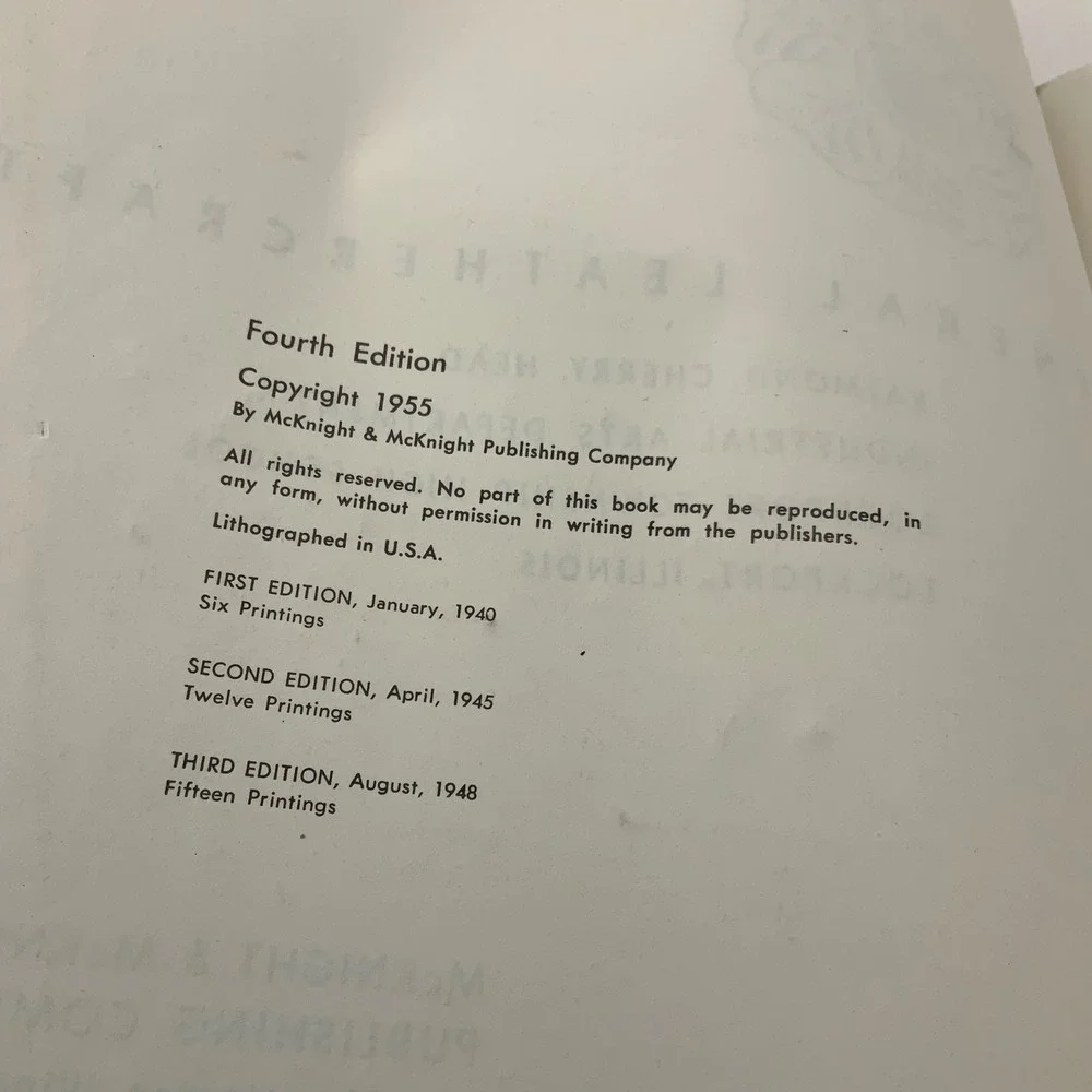 Vintage 1955 General Leathercraft Raymond Cherry 4th‎ Ed Instructional Book DIY